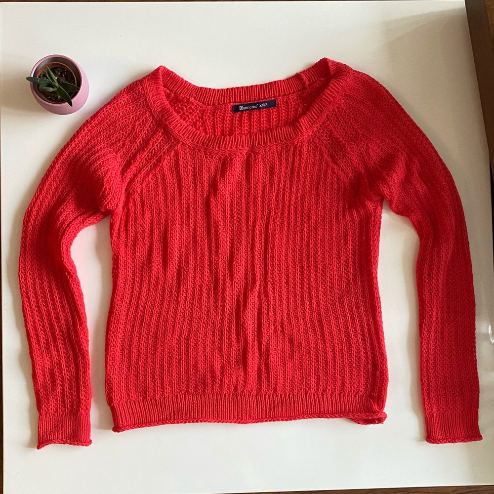 Knit off the shoulder sweater